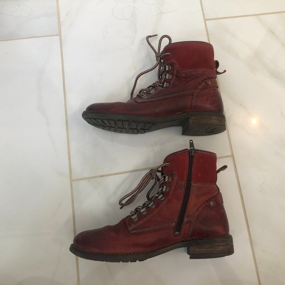Taos Red Ringer Combat Boot Size 6-6.5 - Picture 2 of 8